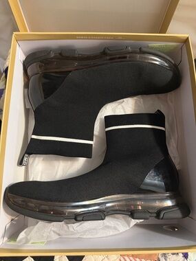Michael Kors Kendra Black Knit Sock Sneakers